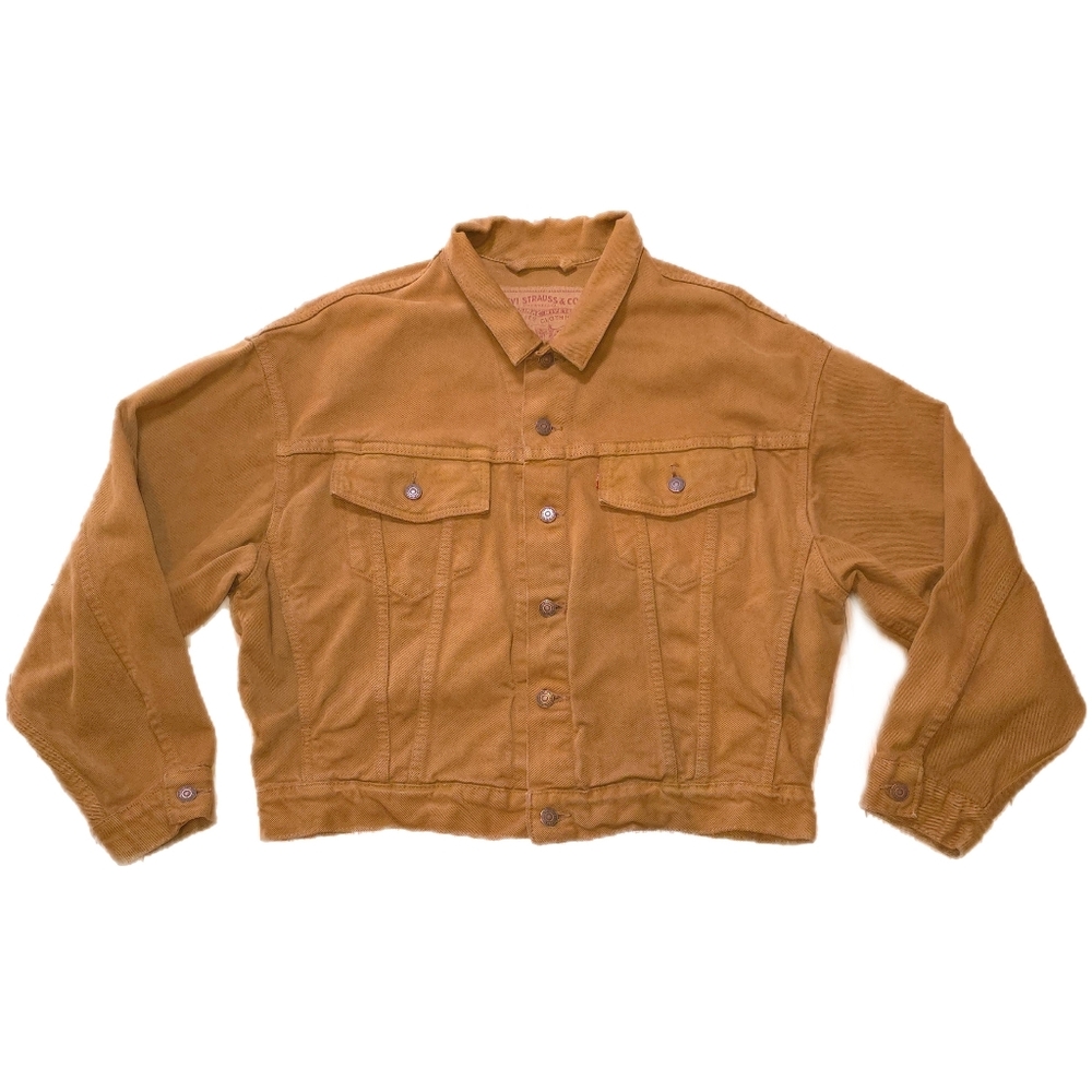 Levi’s WPL 423 70598 2673 Made In USA Sz M Trucker Jacket Vintage Gold / Mustard